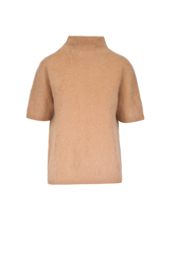 Lisa Yang Madelene Boucle Sand Cashmere Sweater