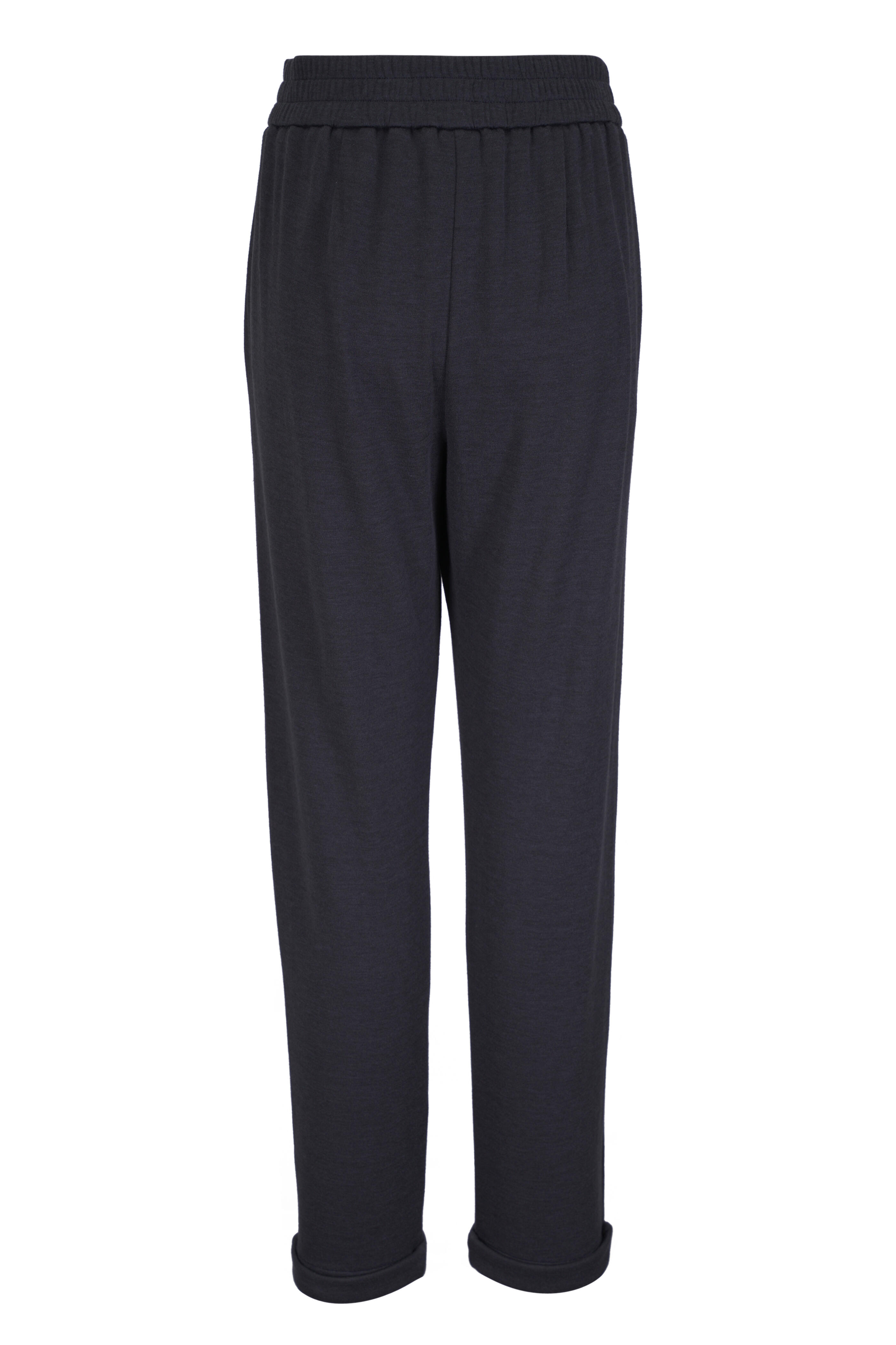 Brunello Cucinelli - Coal Cotton & Silk Monili Trim Pocket Pant