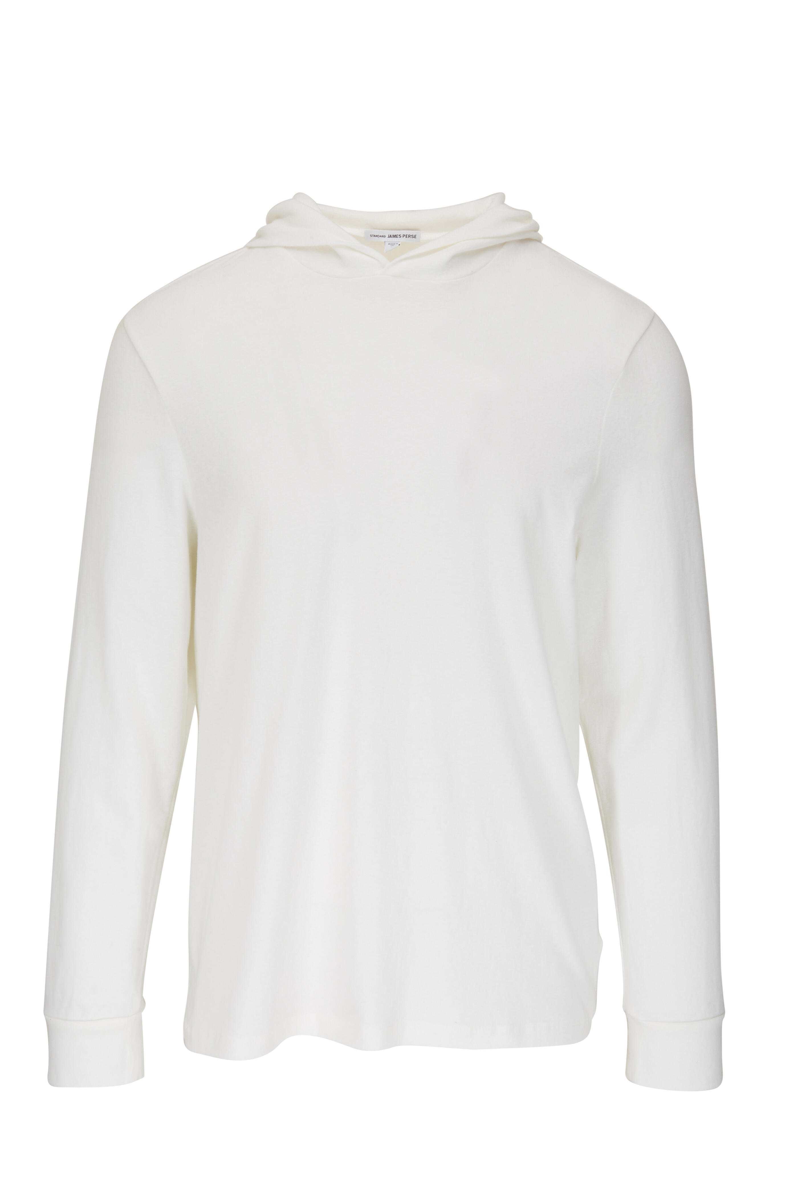 James Perse - White Stretch Cotton Hoodie