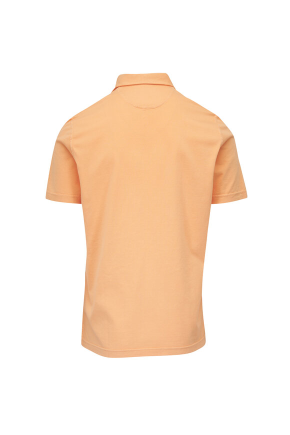 Fedeli Frosted Orange Jersey Cotton Polo - view 3