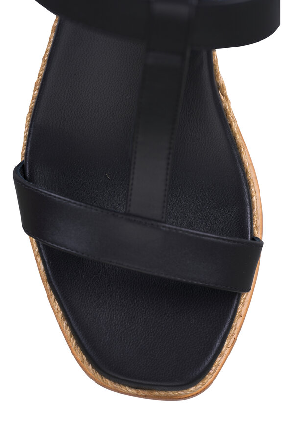 Jimmy Choo Theia Black Leather Wedge Sandal, 60mm - view 5