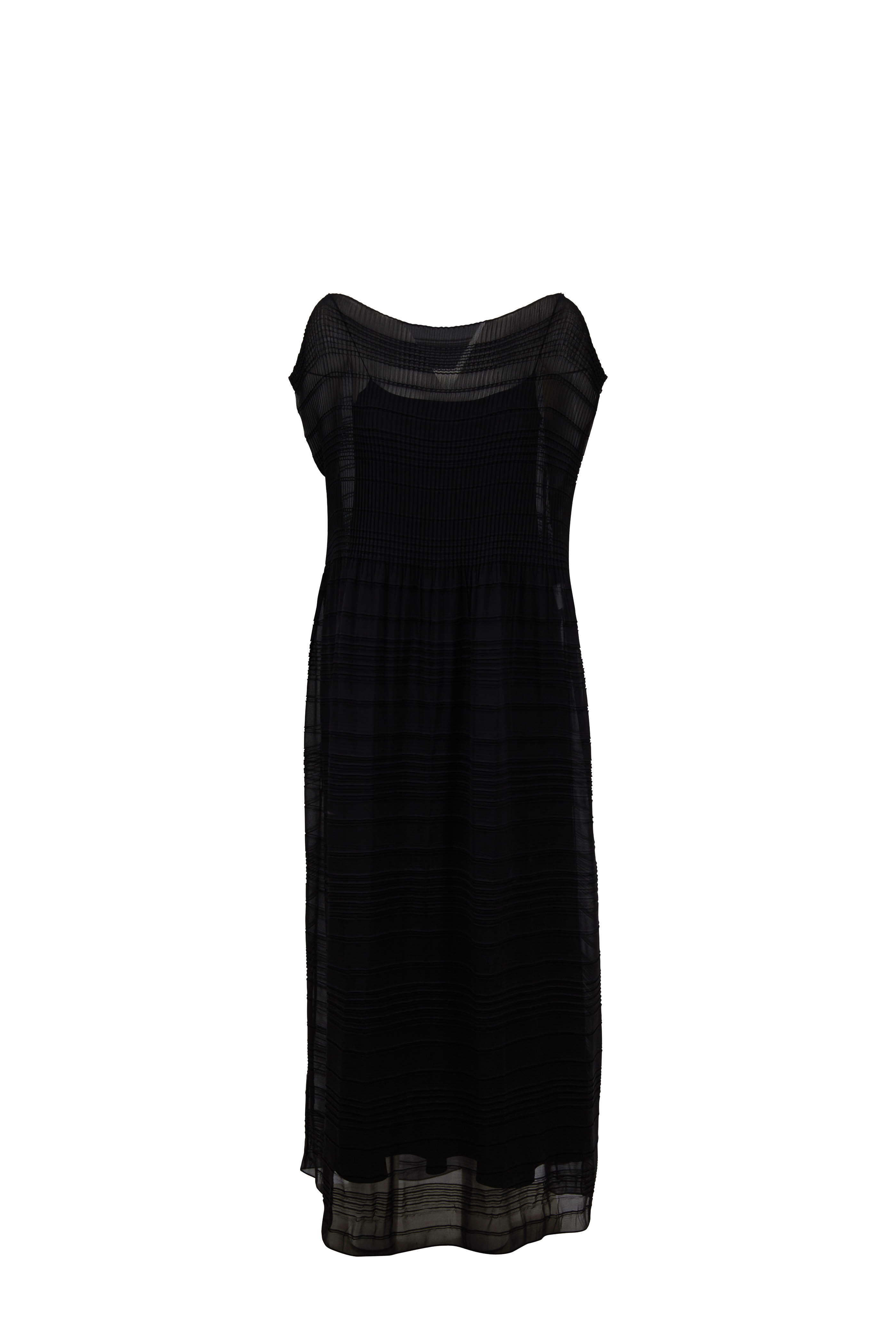 The Row Prado Black Vintage Crepe Long Tube Dress