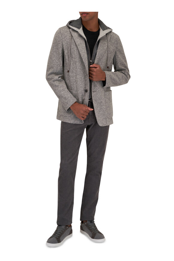 Fradi - Hoodpost Gray Herringbone Dickey Jacket 