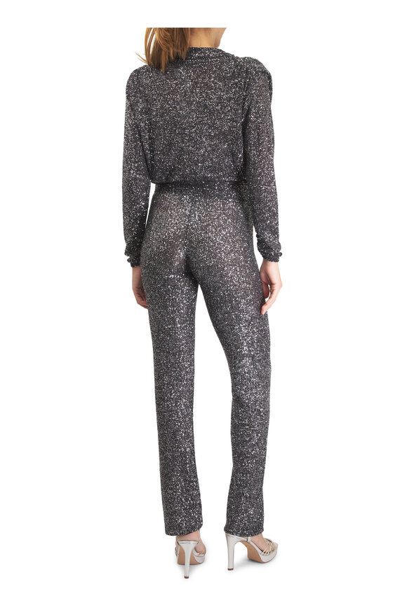 Valentino Black & Silver Paillette Pant - view 4
