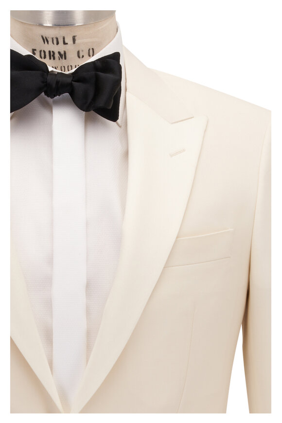 Canali - White Wool Dinner Jacket