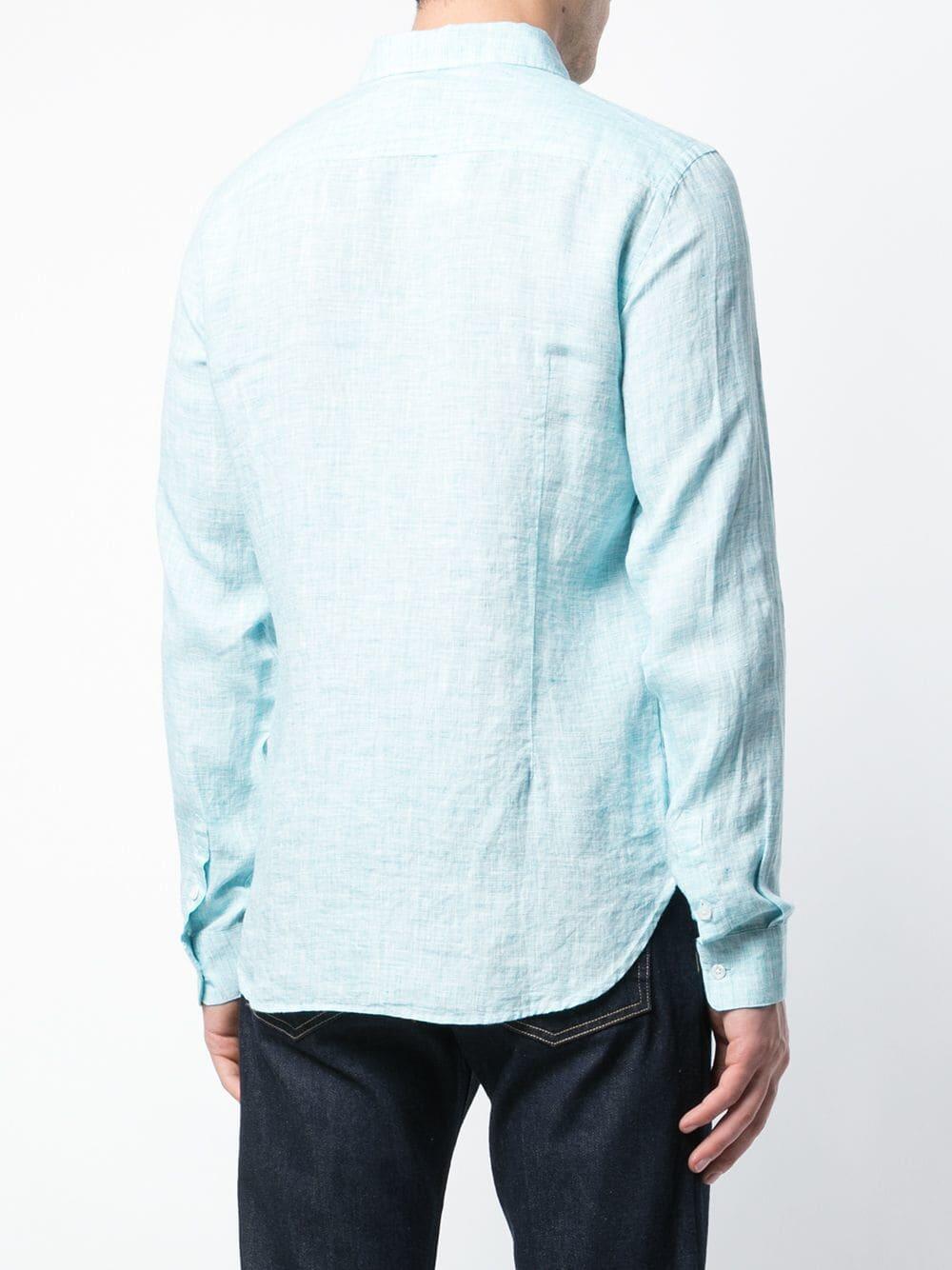 Orlebar Brown - Morton Scuba Blue Linen Sport Shirt