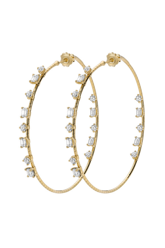 Mattia Cielo Rugiada Diamond & 18K Gold Hoops