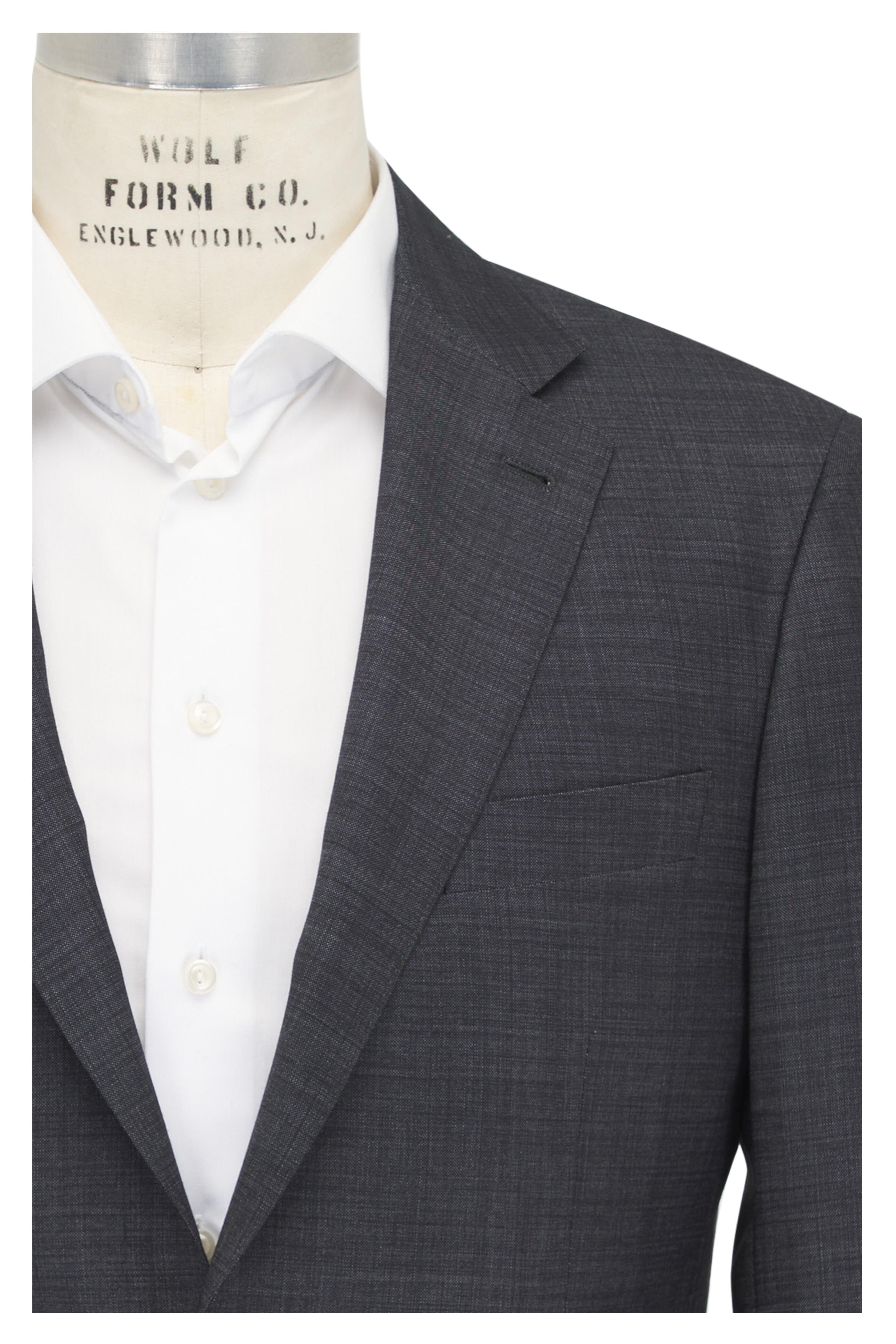 Canali - Gray Wool Denim Effect Suit