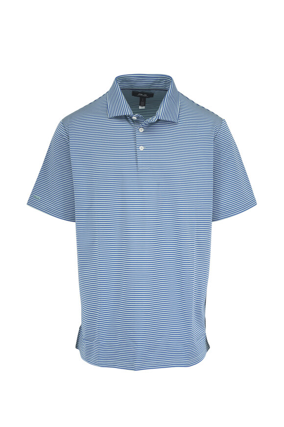 RLX Ralph Lauren Green & Blue Stripe Jersey Polo - view 1
