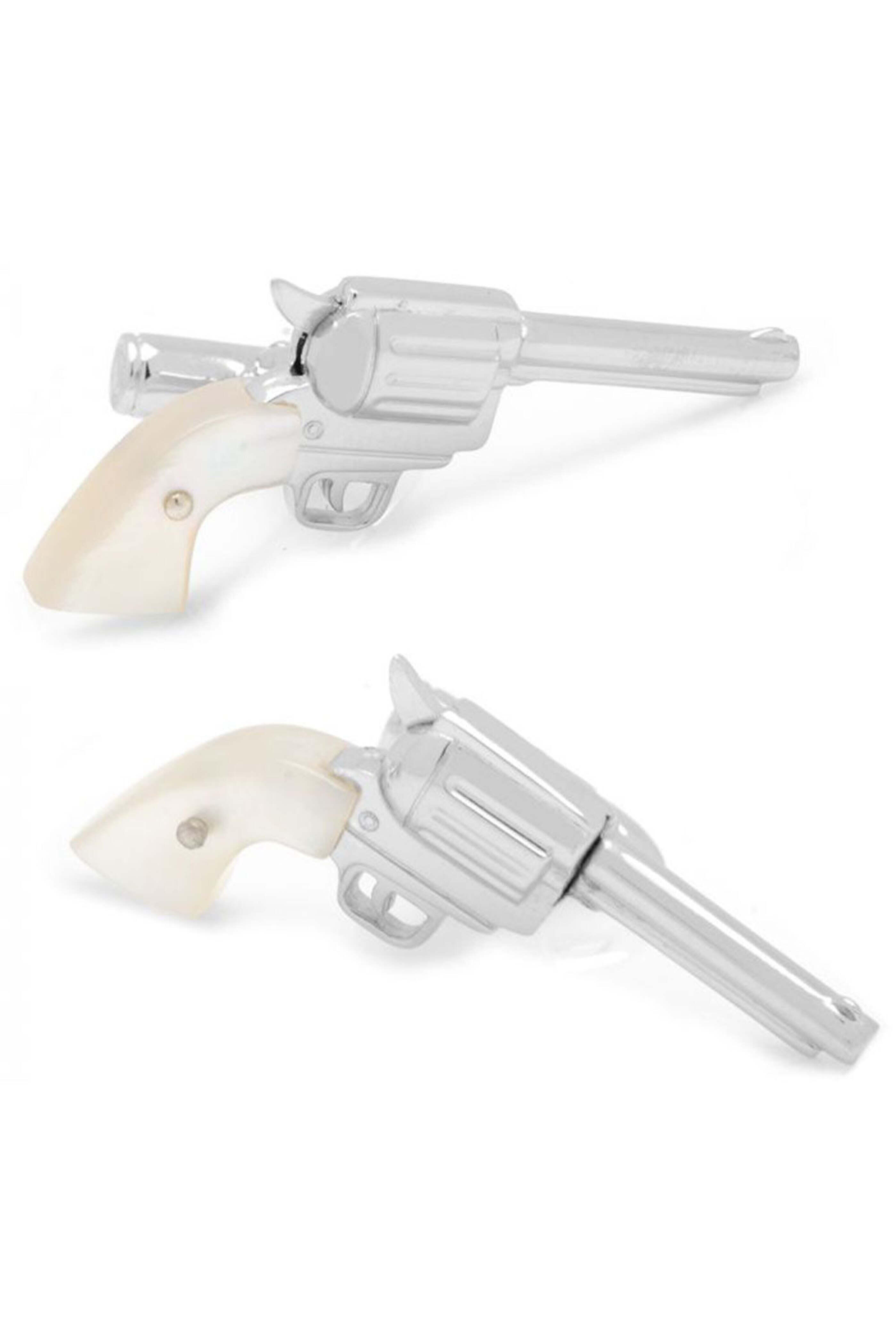 Jan Leslie - Sterling Silver and Pearl Colt 45 Cufflinks