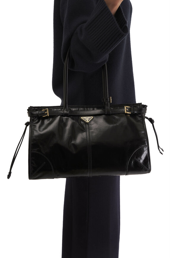 Prada - Medium Black Soft Leather Handbag