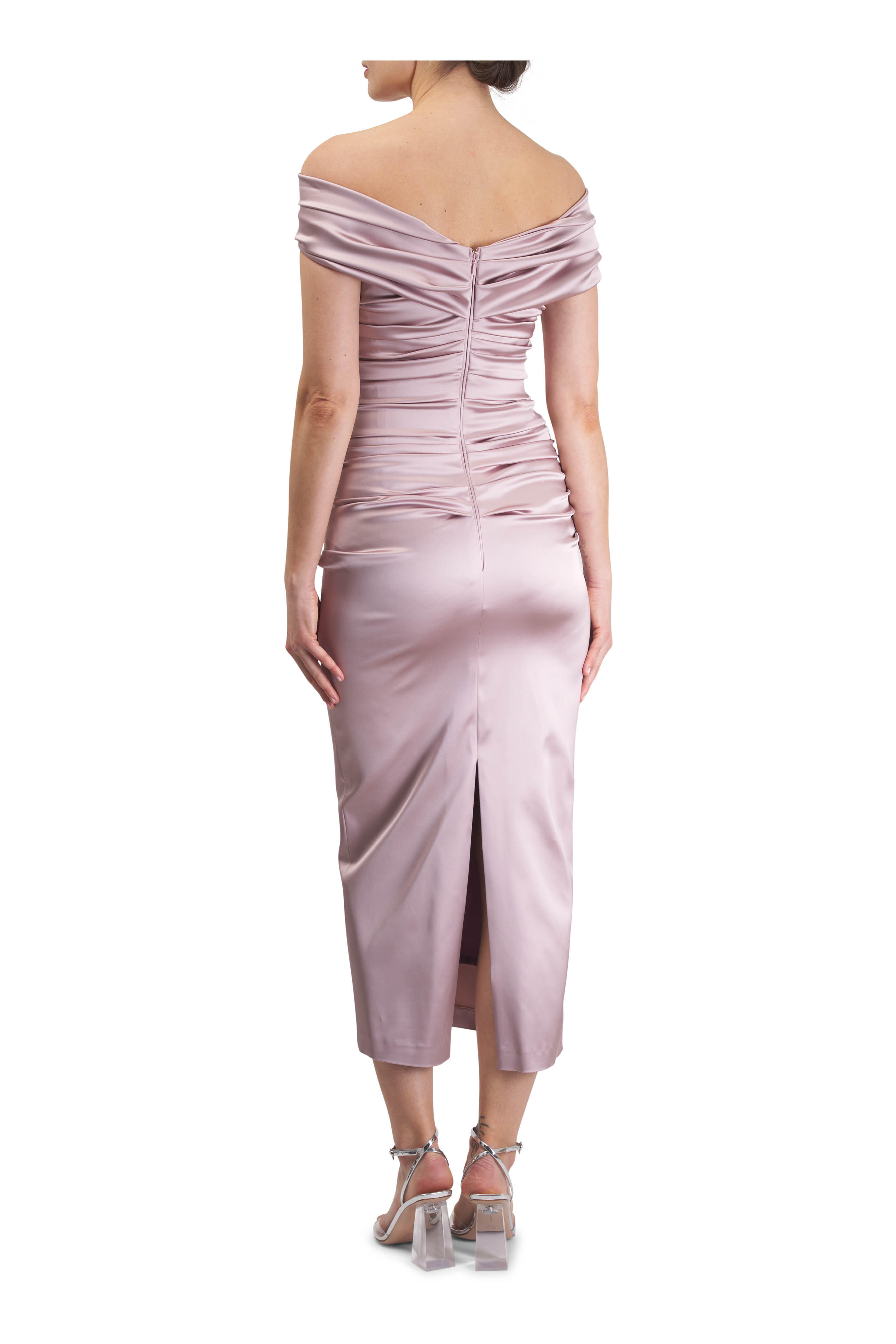 Talbot Runhof - Marble Satin Cocktail Dress