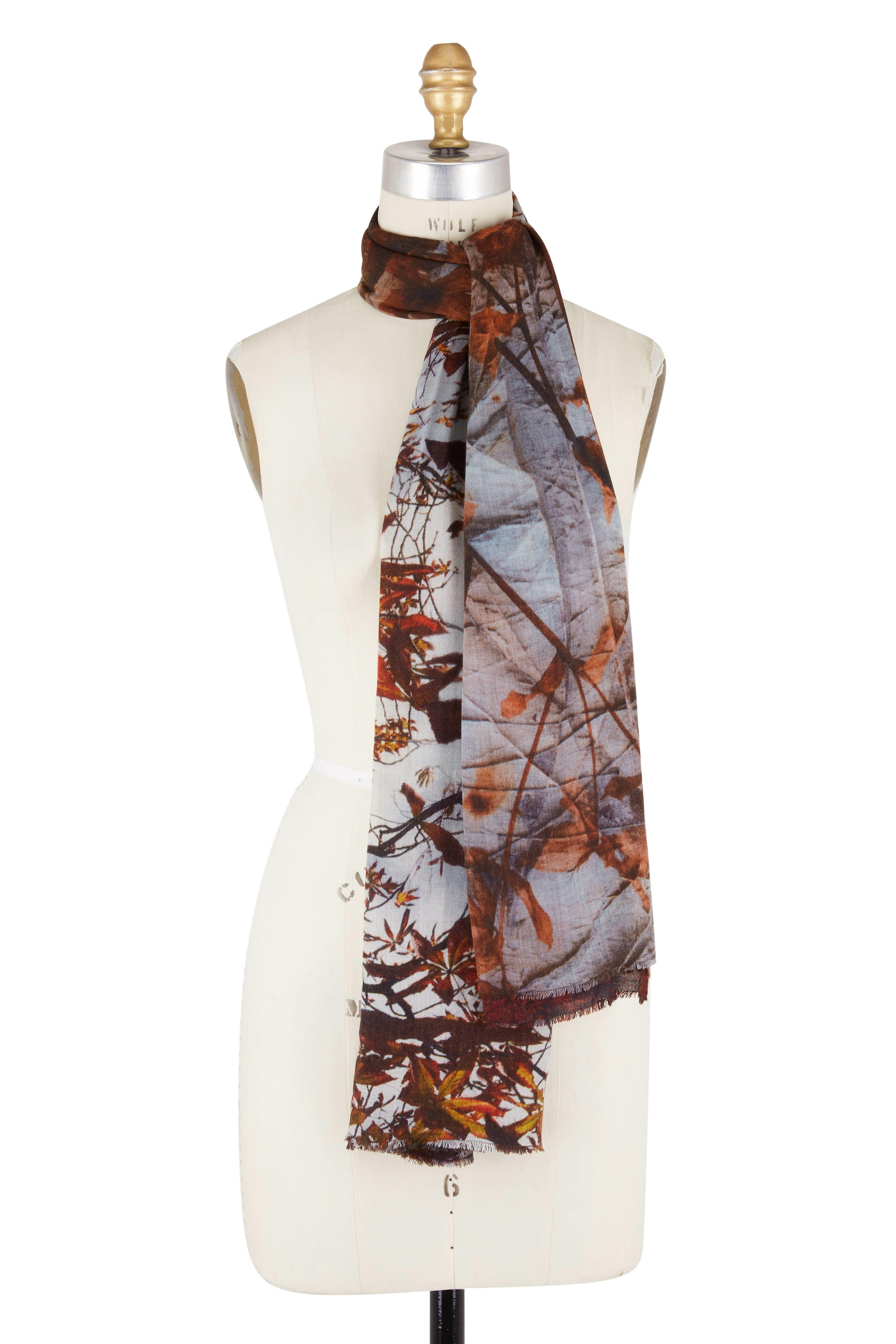 Faliero Sarti - Winter Multicolor Print Wool Scarf