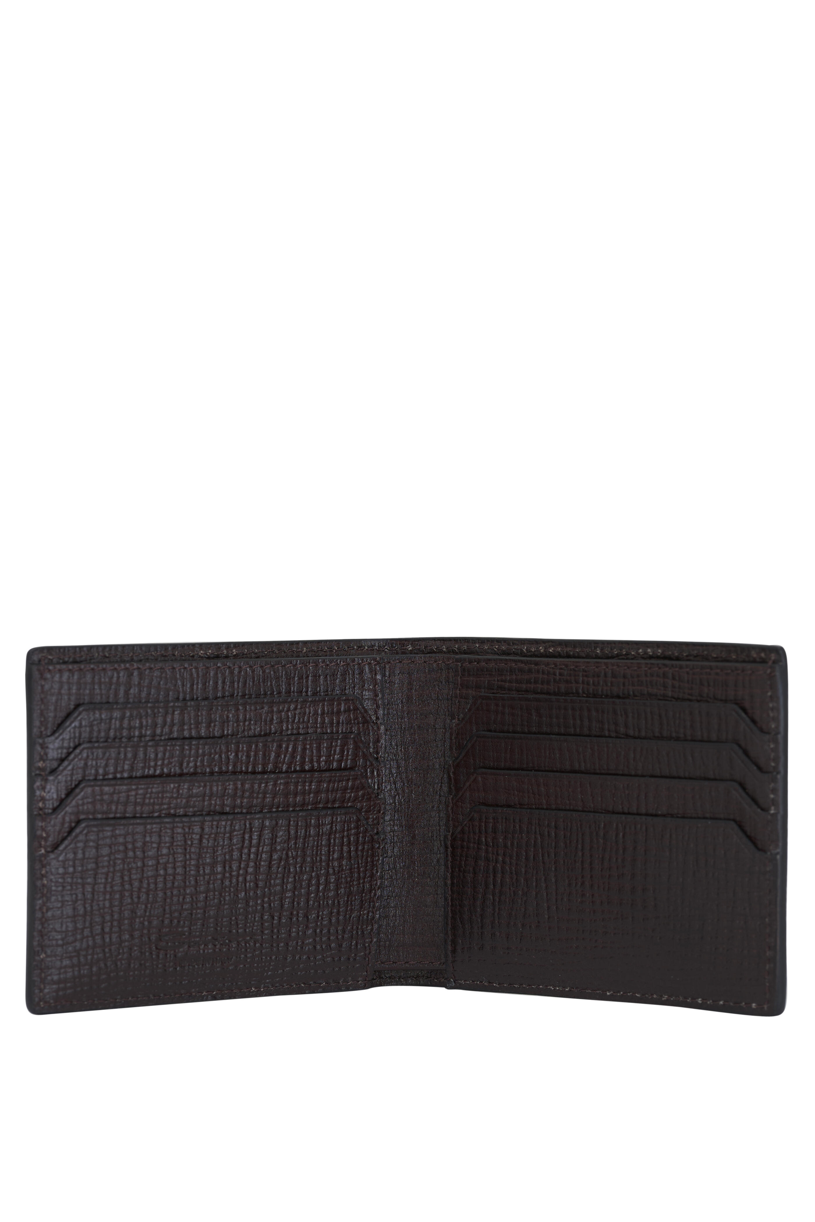 Santoni - Dark Brown Leather Wallet