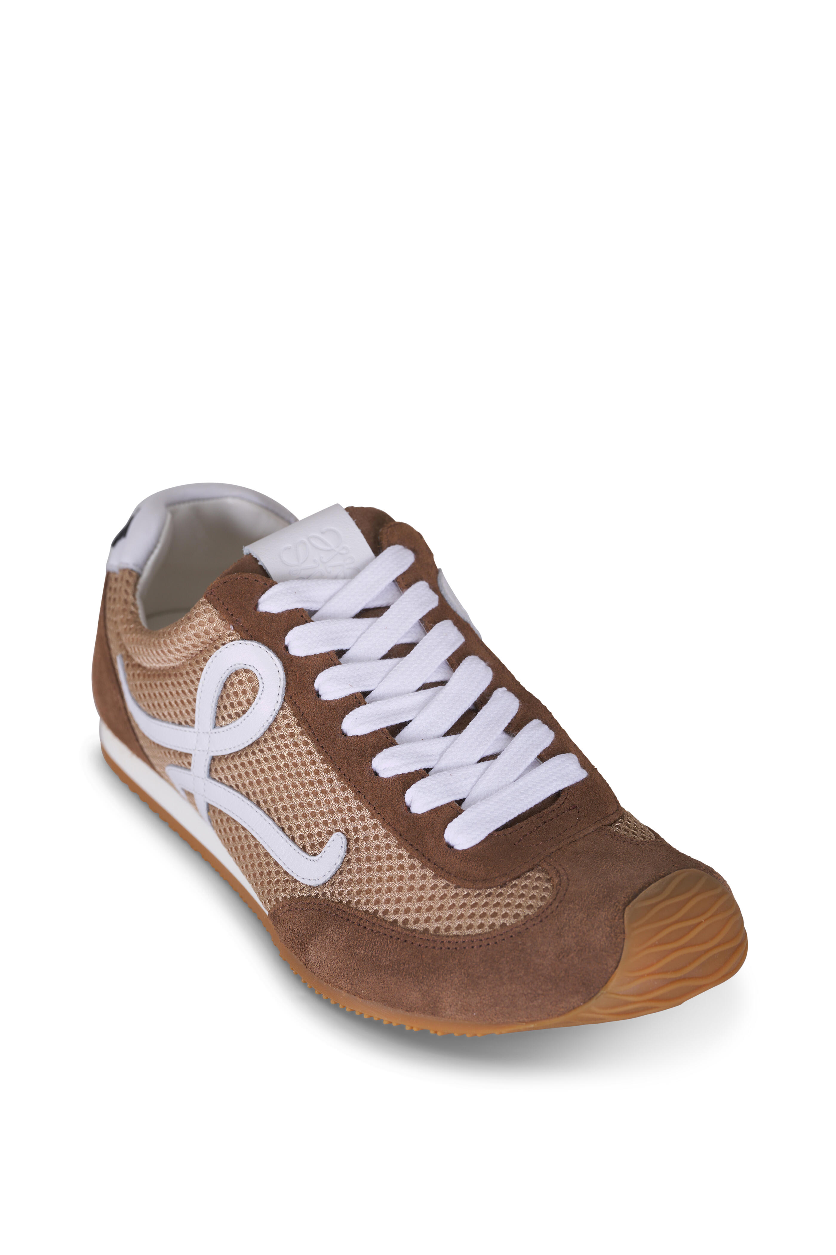 Loewe - Ballet Runner 2.0 Beige Suede & Mesh Sneaker - view 1