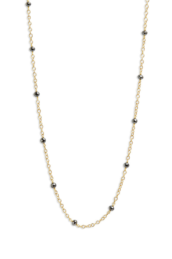 Caroline Ellen - 20K Yellow Gold Black Diamond Chain