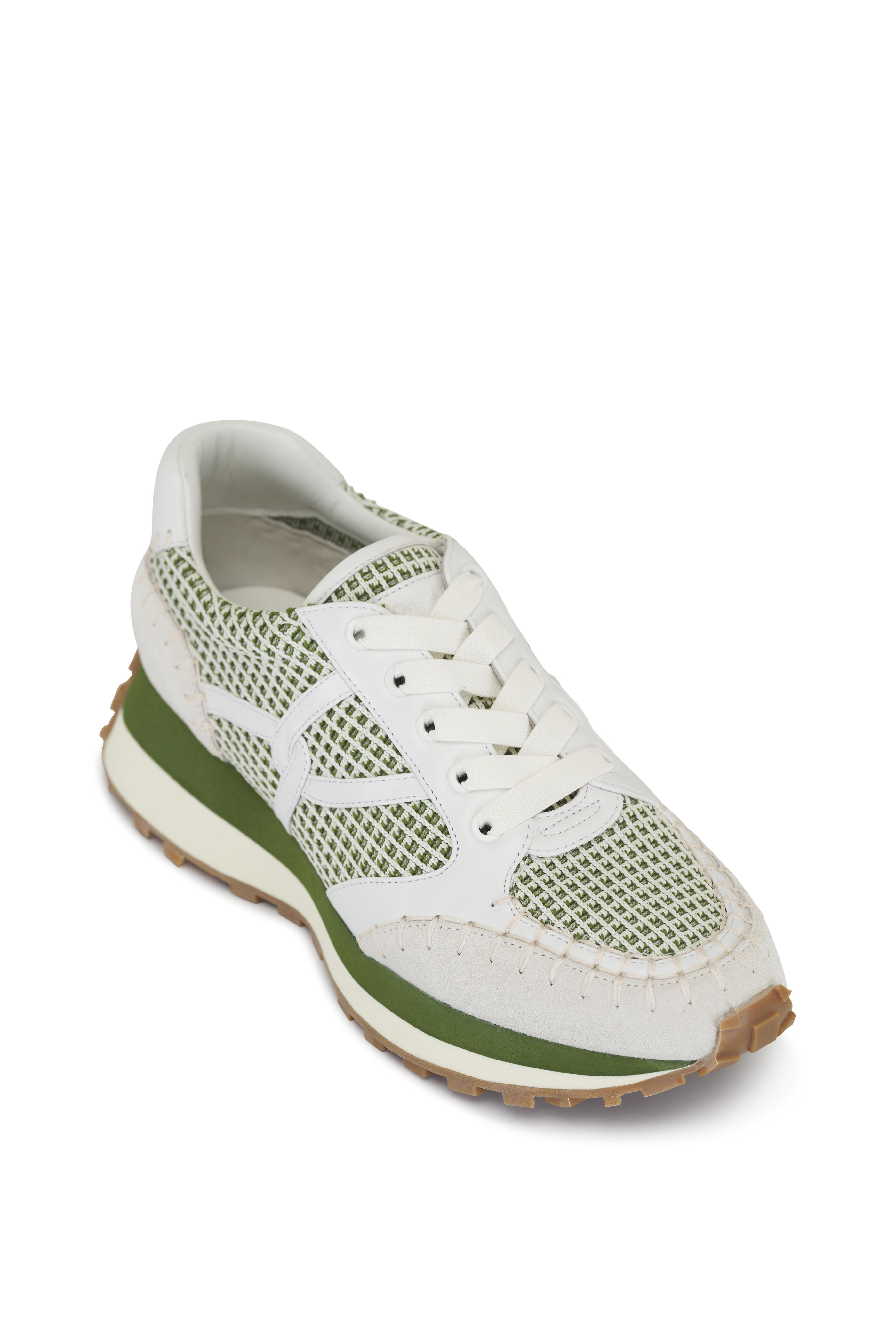 Veronica Beard - Valentina Mesh Green & White Sneaker