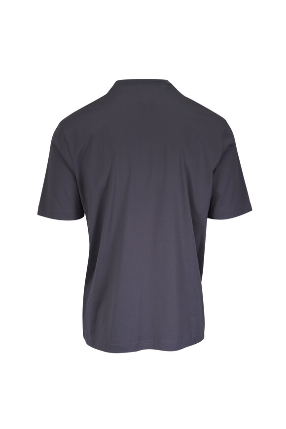 Stefan Brandt Eli Super 60 Comfort Gray Cotton T-Shirt - view 2