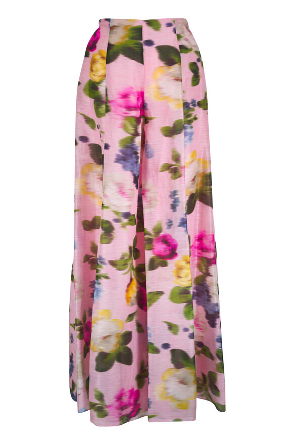 Carolina Herrera Iris Rosewater Multi Extra Wide Leg Pant - view 2