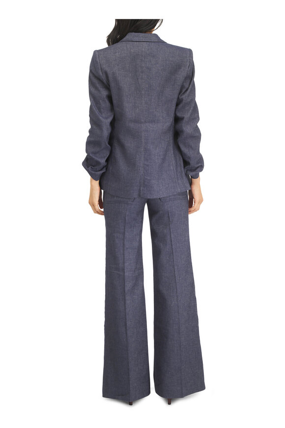 Dorothee Schumacher Fluid Denim Blue Flare Pant - view 4