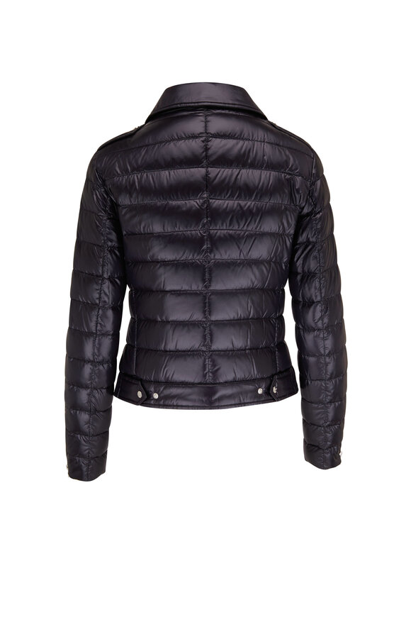 Herno - Black Ultralight Asymmetric Moto Down Jacket 