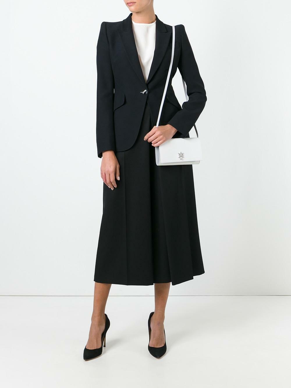 McQueen - Insignia White Leather Strap Wallet