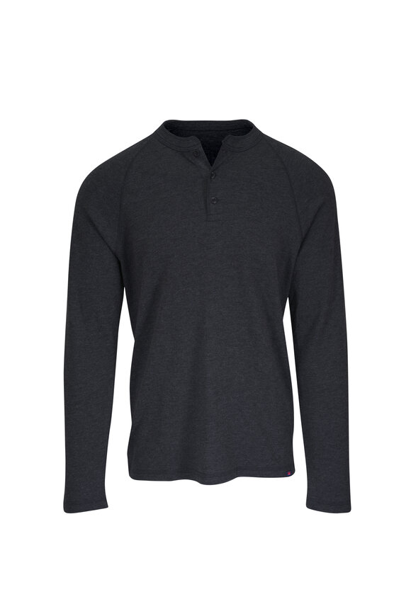 Faherty Brand Cloud Charcoal Gray Henley