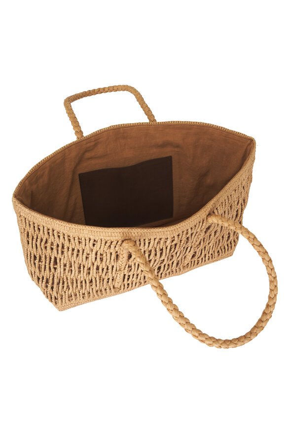 The Row Georgica Thé Woven Raffia Tote Bag - view 4