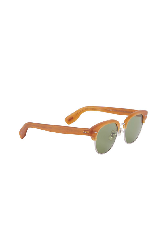 Oliver Peoples - Cary Grant 2 Semi Matte Amber Tortoise Sunglasses