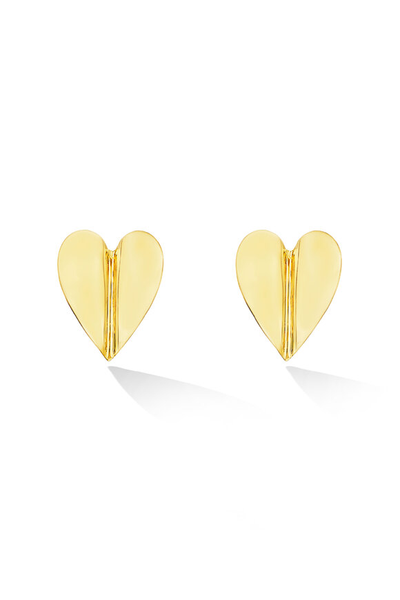 Cadar 18k Yellow Gold Large Wings of Love Stud - view 1