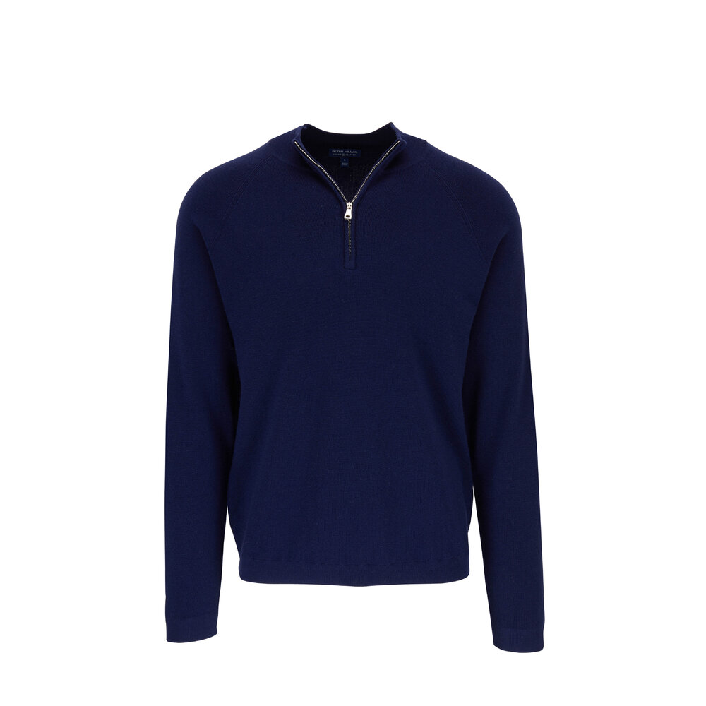 Peter Millar - Crown Crafted Navy Quarter-Zip Pullover