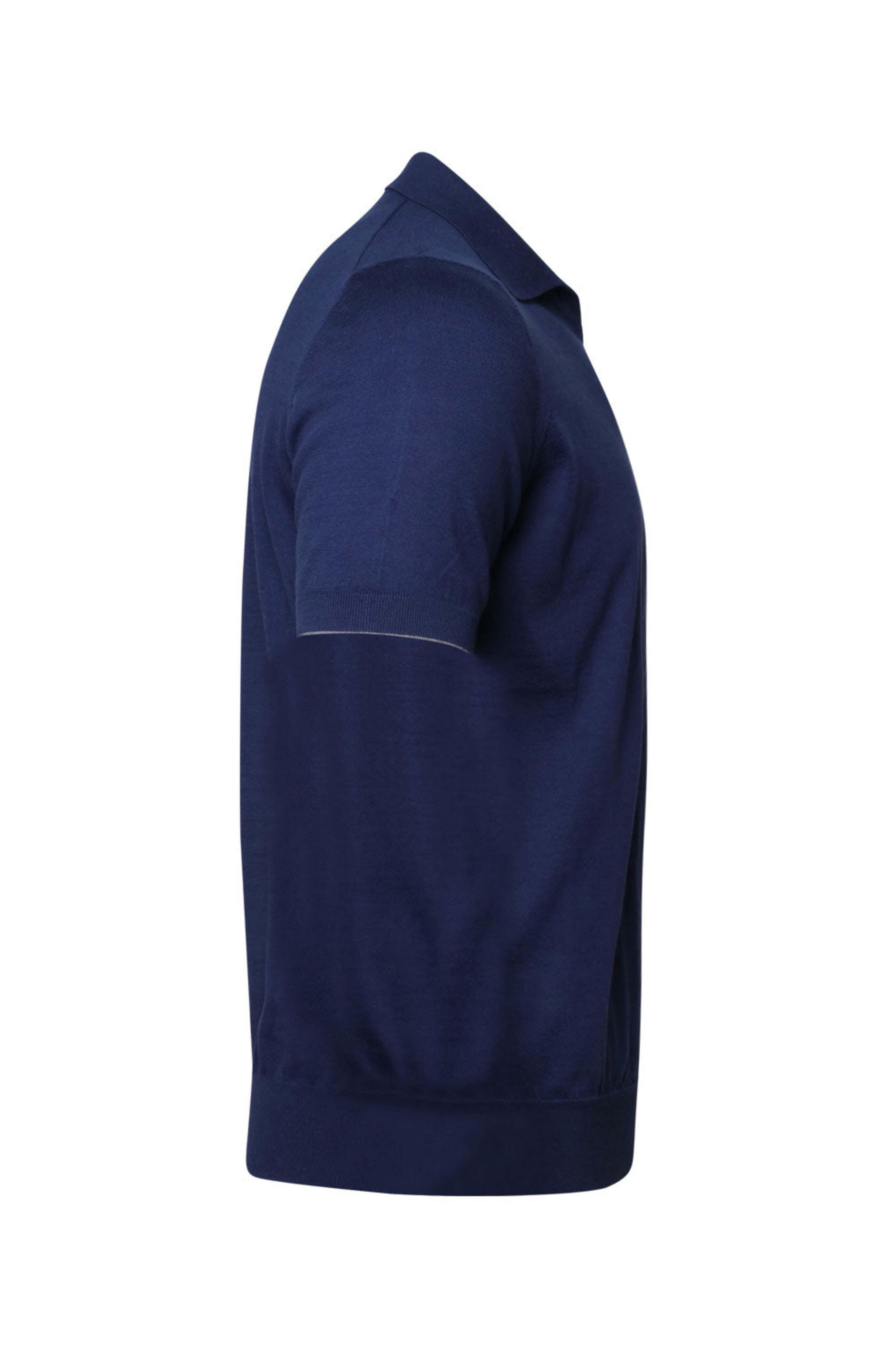 Brunello Cucinelli - Navy Short Sleeve Polo | Mitchell Stores