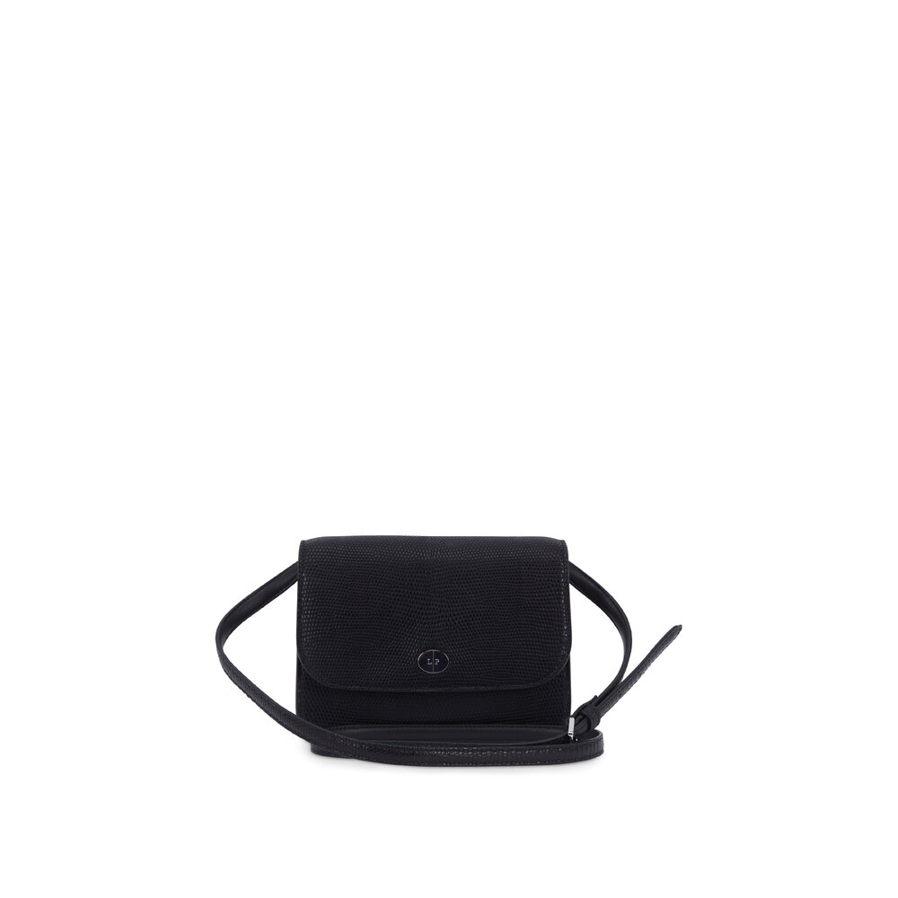 Loro Piana - Black Lizard Flap Small Shoulder Bag