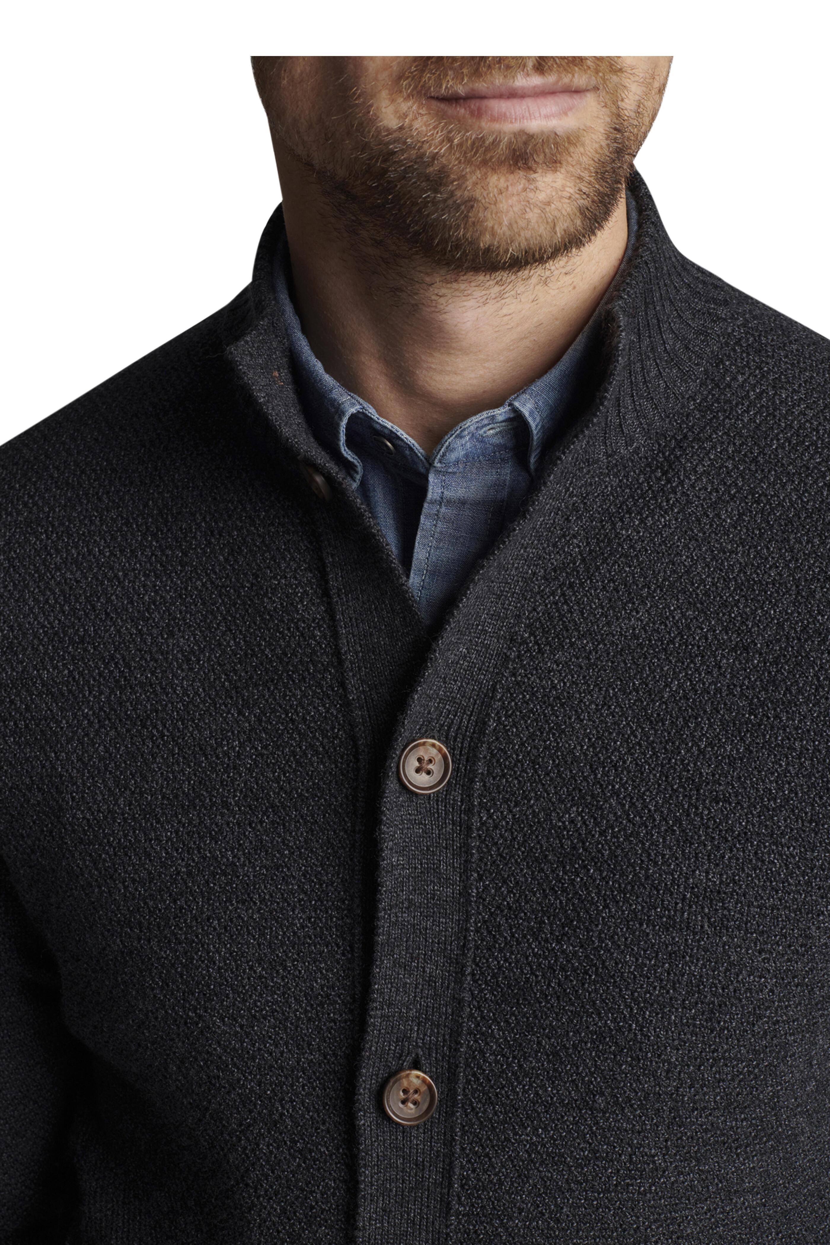 Peter Millar - Richard Iron Wool Cardigan