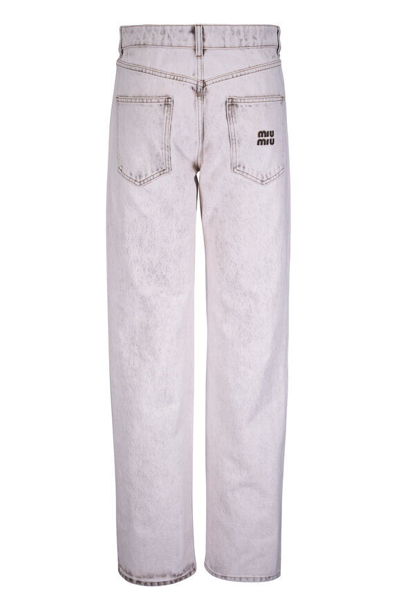 Miu Miu Bleached White Five Pocket Jean - view 3