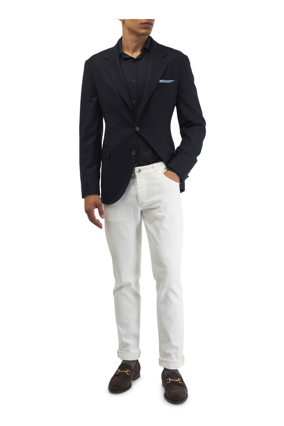 Brunello Cucinelli - Three-Button Navy Cashmere Sportcoat