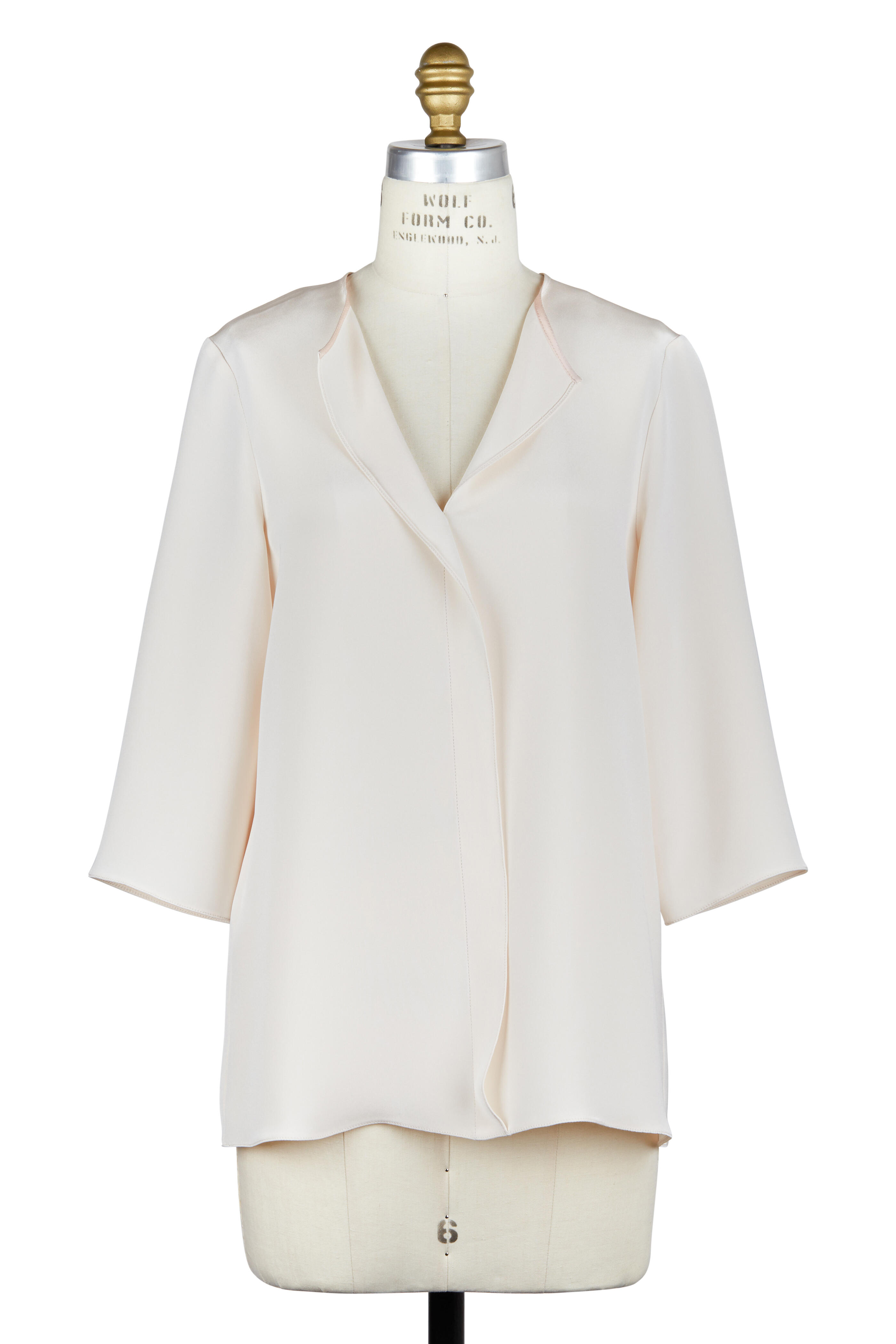 Peter Cohen - Light Pink Silk Three-Quarter Sleeve Blouse