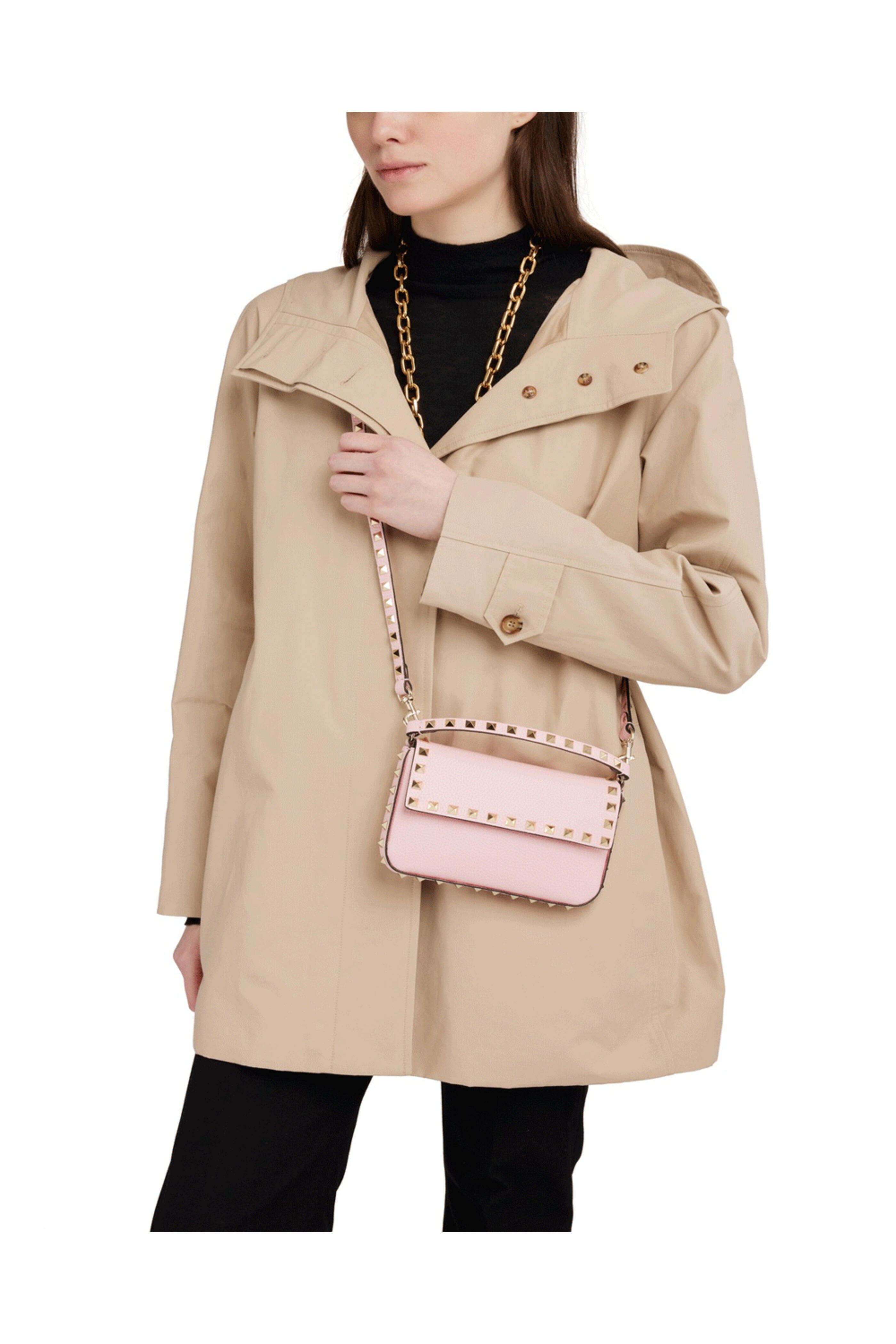 Valentino Garavani - Rockstud Pouch in Rose | Mitchell Stores