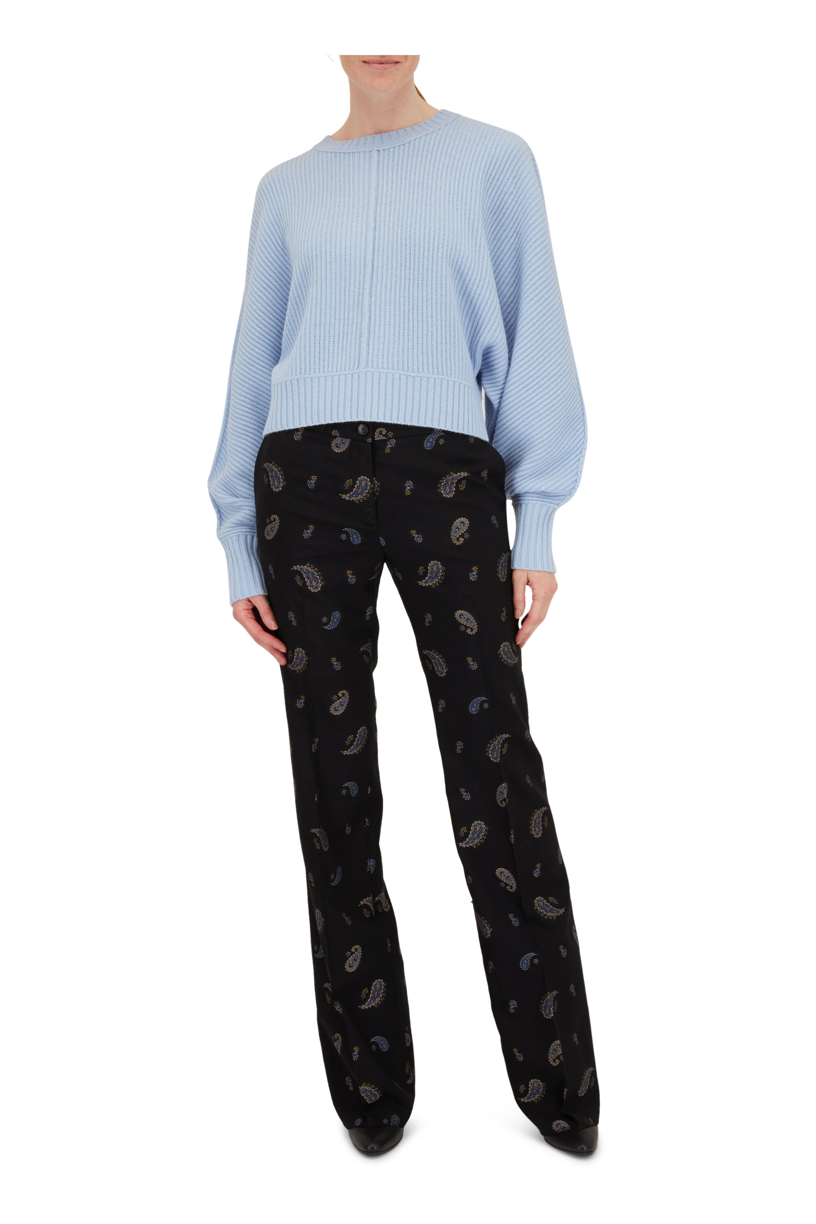 Etro - Black Paisley Chinook Pants | Mitchell Stores