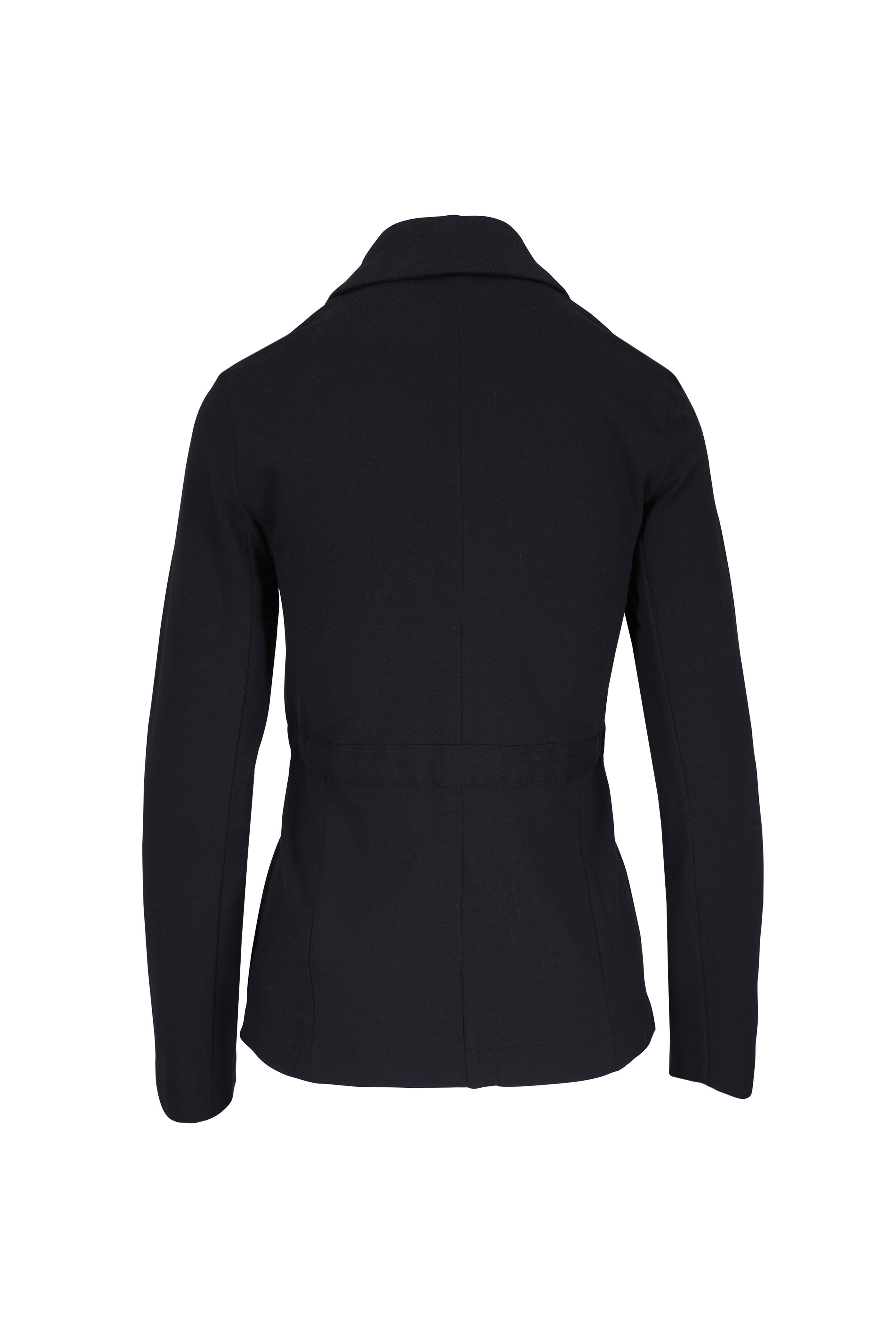 Majestic - Black French Terry Belted Blazer