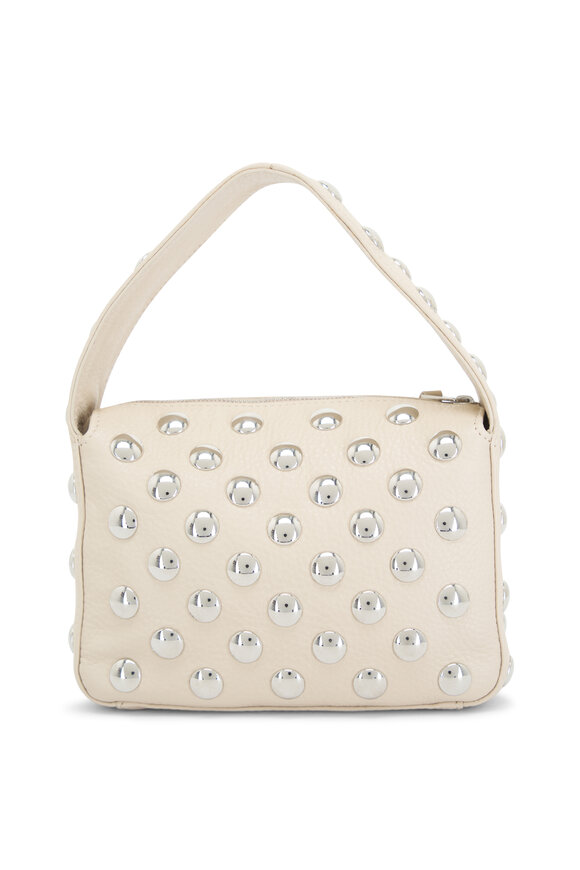 Khaite - Small Elena Dark Ivory Silver Stud Bag 