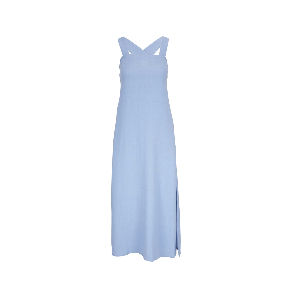 Antonelli - Niagra Light Blue Criss-Cross Strap Dress