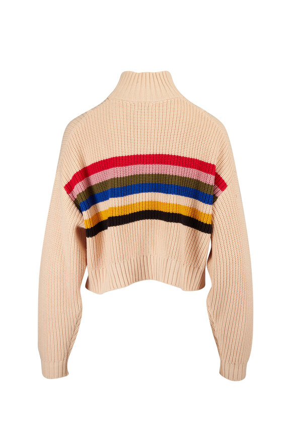 Staud Hampton Artist Stripe Cropped Sweater - view 2