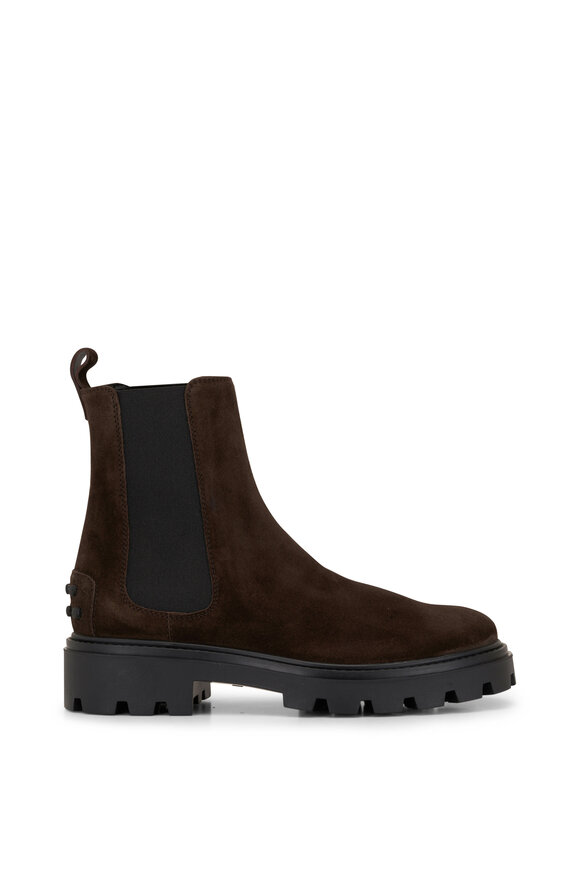 Tod's - Palissandro Brown Suede Chelsea Boot, 25mm