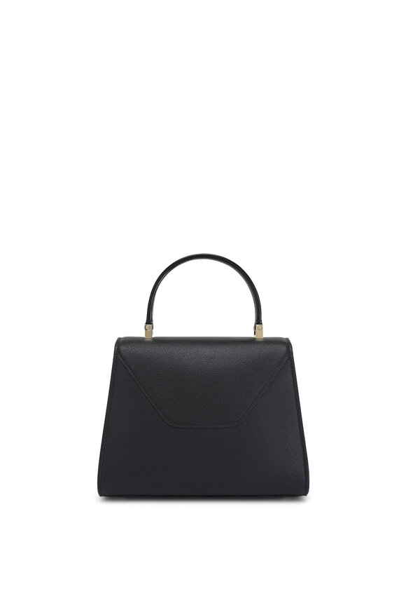 Valextra - Mini Iside Black Leather Top Handle Bag