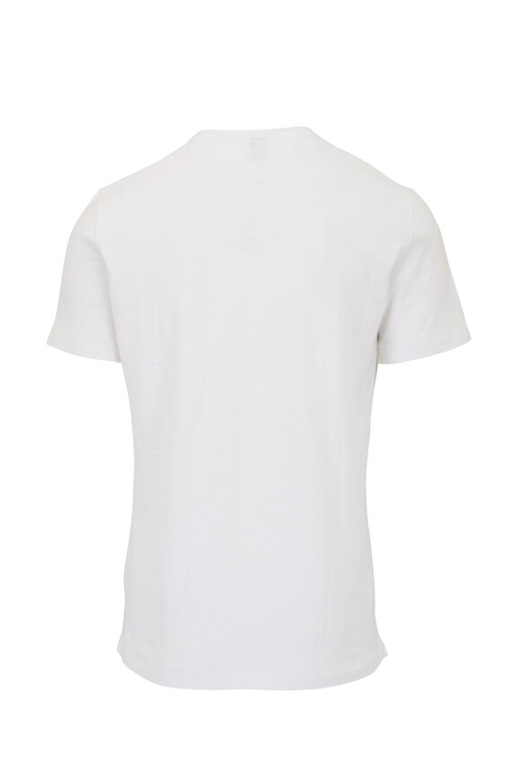 WAHTS - White Stretch Cotton & Linen Pocket T-Shirt