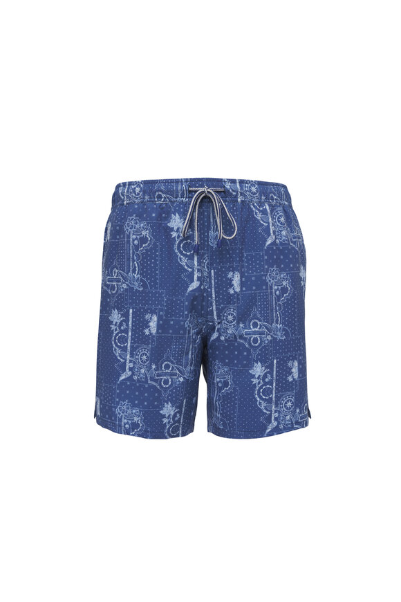 Peter Millar Robusto Windsor Blue Swim Trunks