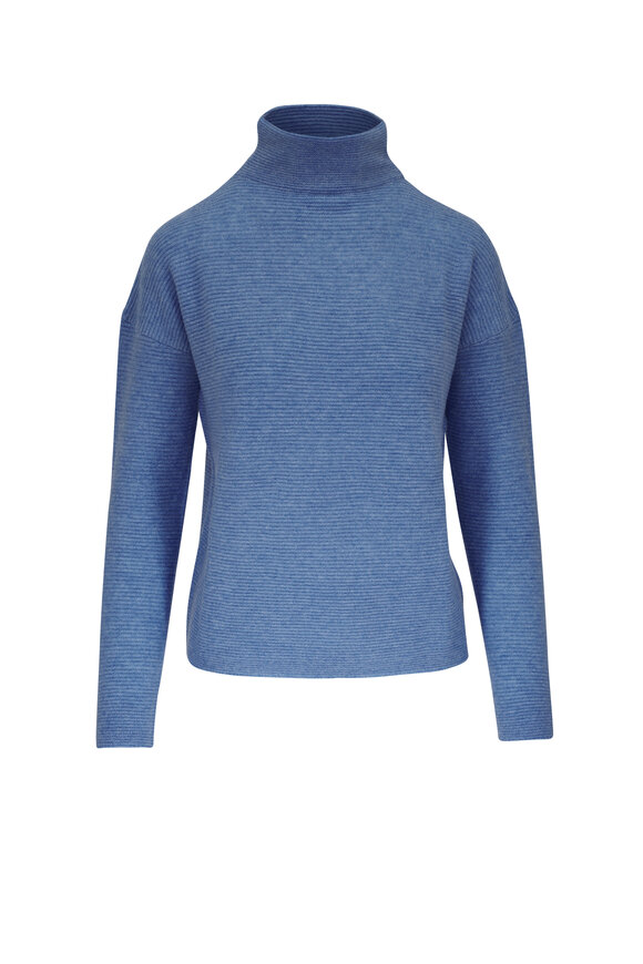 Kinross Como Textured Slouchy Funnel Neck Sweater