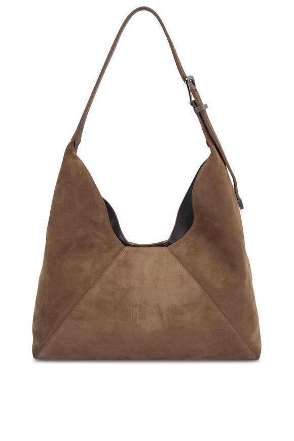 Brunello Cucinelli - Brown Suede Hobo Bag 