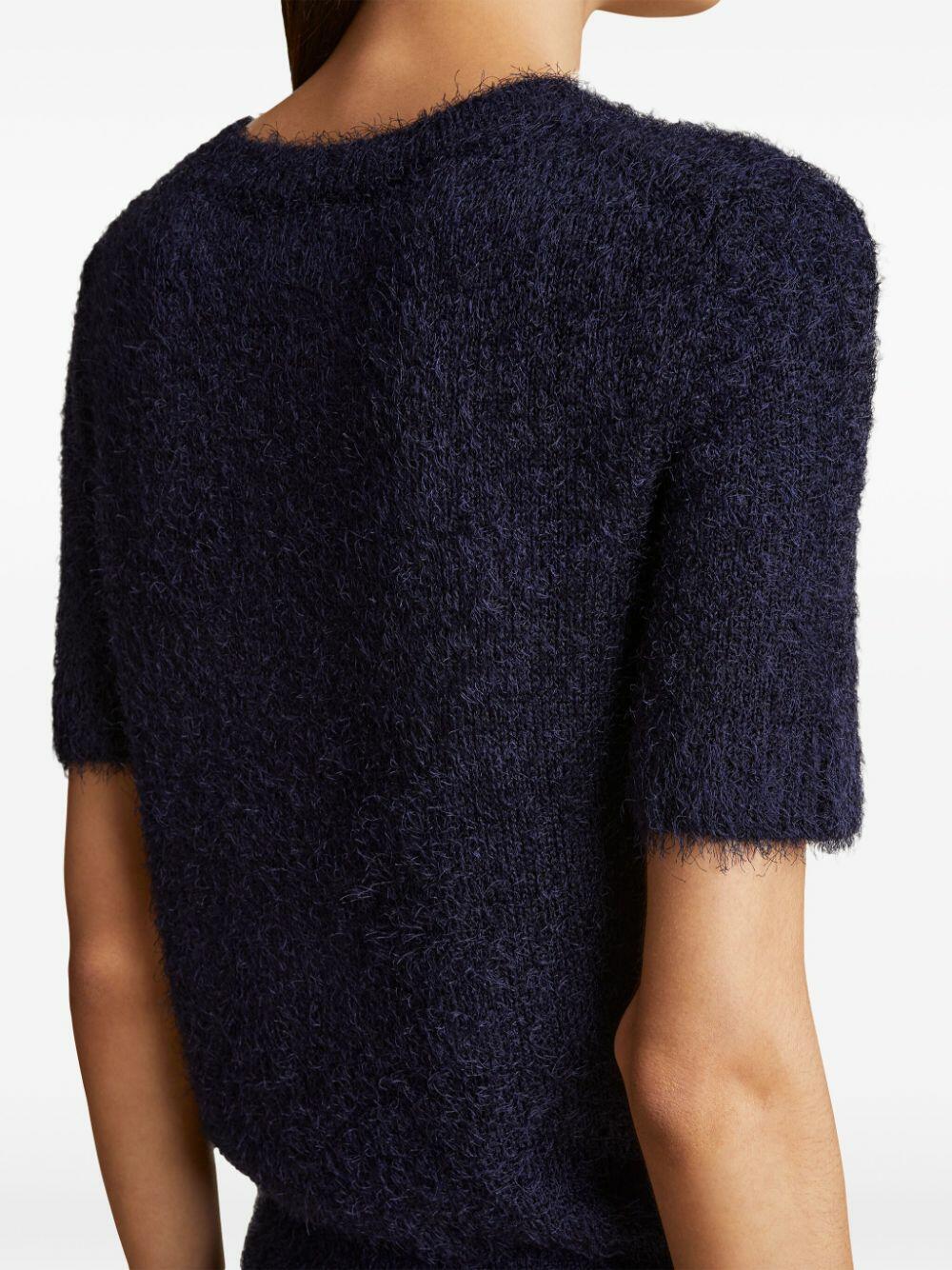 Khaite - Luphia Navy Blue Cashmere Sweater